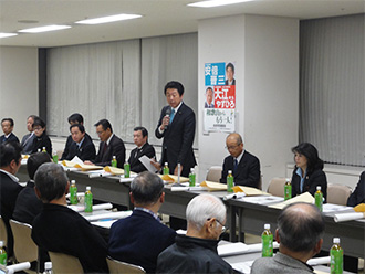 自民党公認候補大江康弘和歌山市「幹事会」